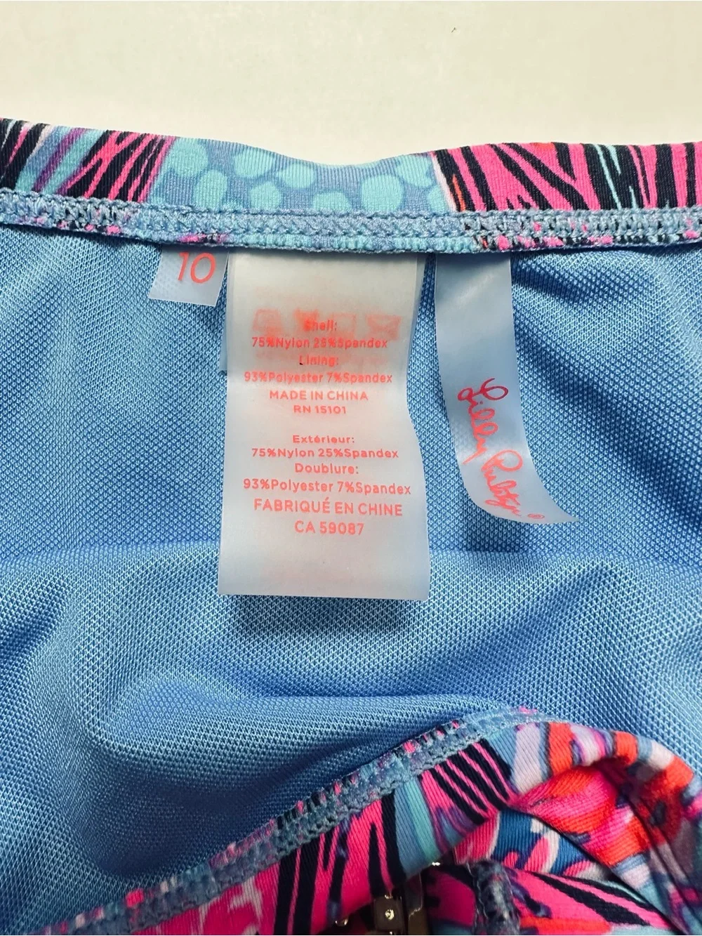 Lilly Pulitzer Tropical Floral Bikini Set Blue Pink Underwire Top 12 Bottom 10